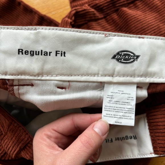 Dickies Men’s Corduroy Pants Size 32x32 Regular Fit - Burnt Orange - Picture 3 of 3